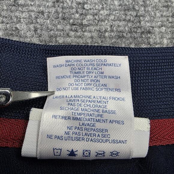 Reebok Classic Polo Shirt Womens Medium Navy Blue Raglan Performance Athletic - Picture 15 of 16